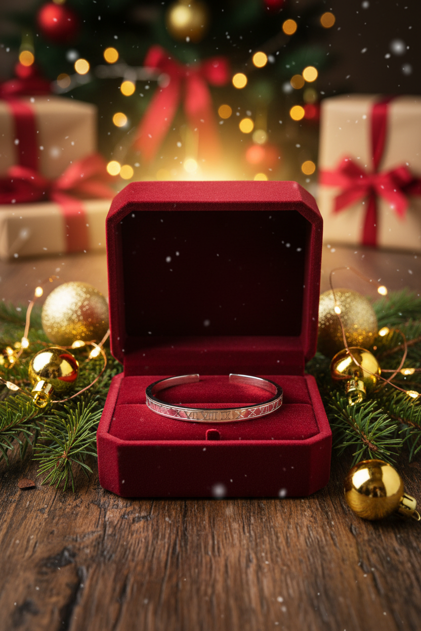 Bracelet chiffres romain acier inoxydable 304l