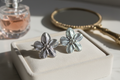 boucles d'oreilles fleurs argent