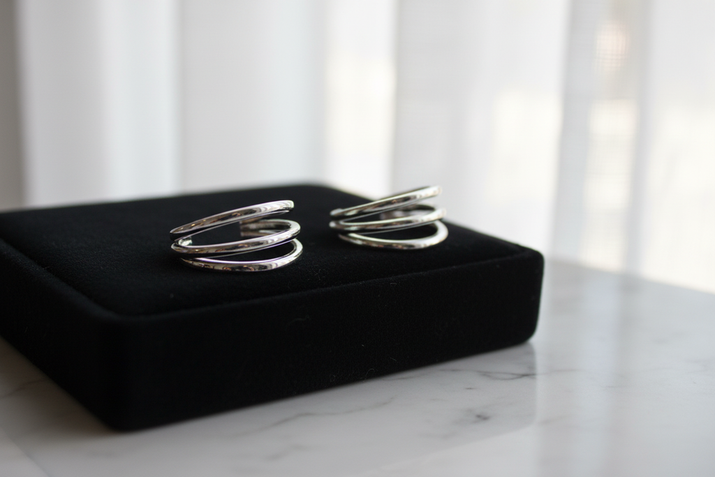 Boucles d’oreilles trois branches