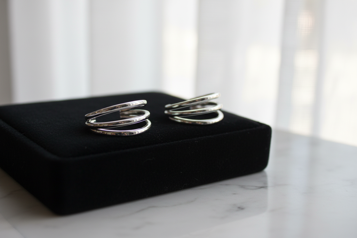 Boucles d’oreilles trois branches