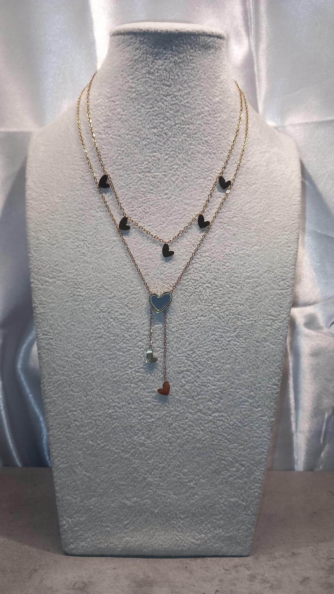 collier coeur tombant