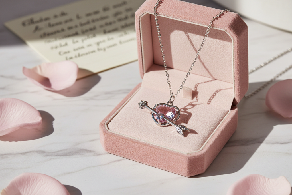 collier fléche coeur