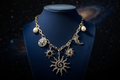 collier soleil doré