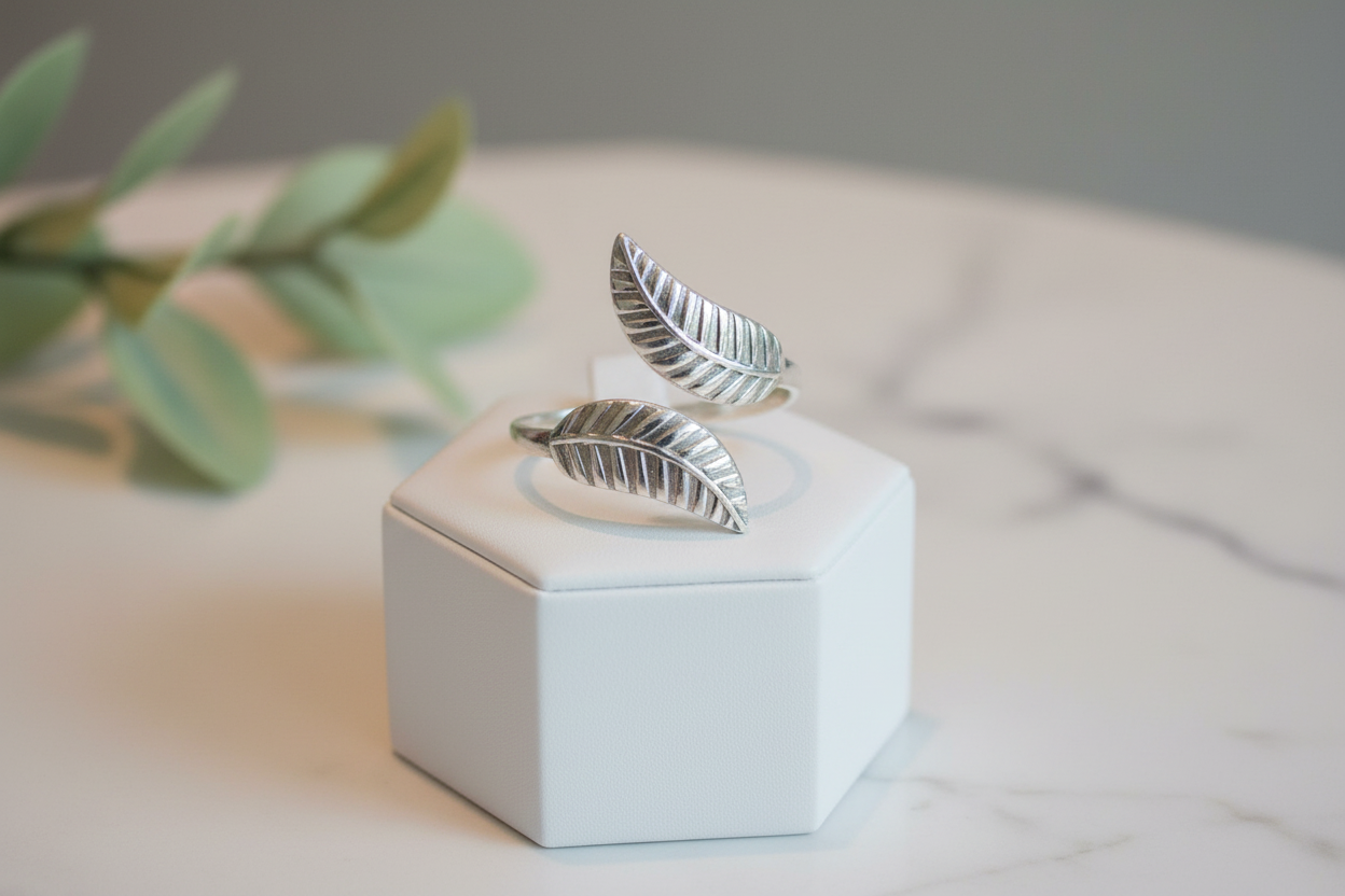 bague feuille