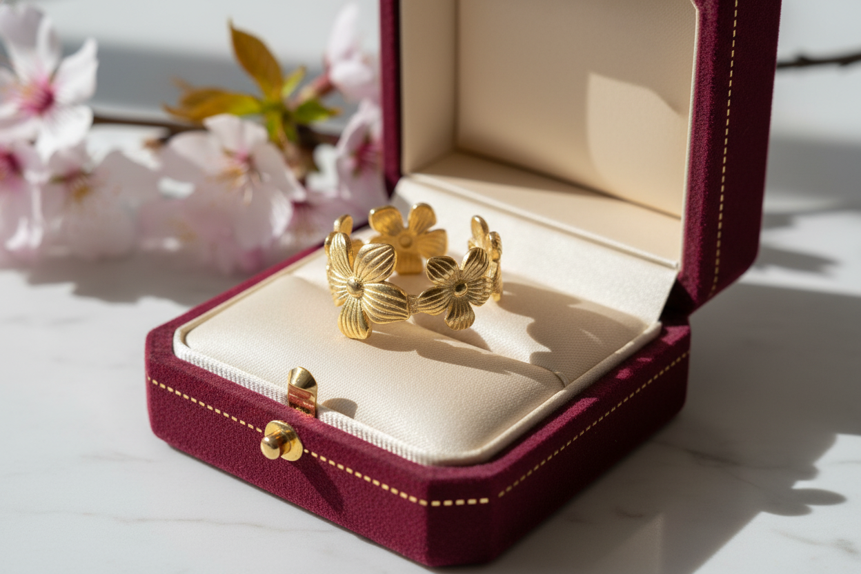 bague fleurs