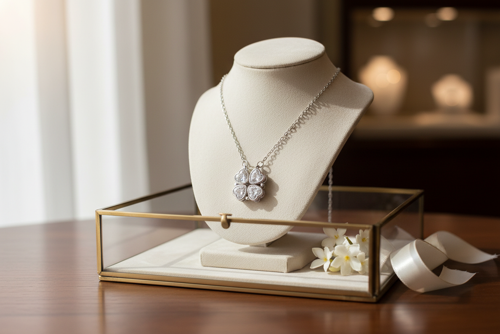 collier trèfle argent