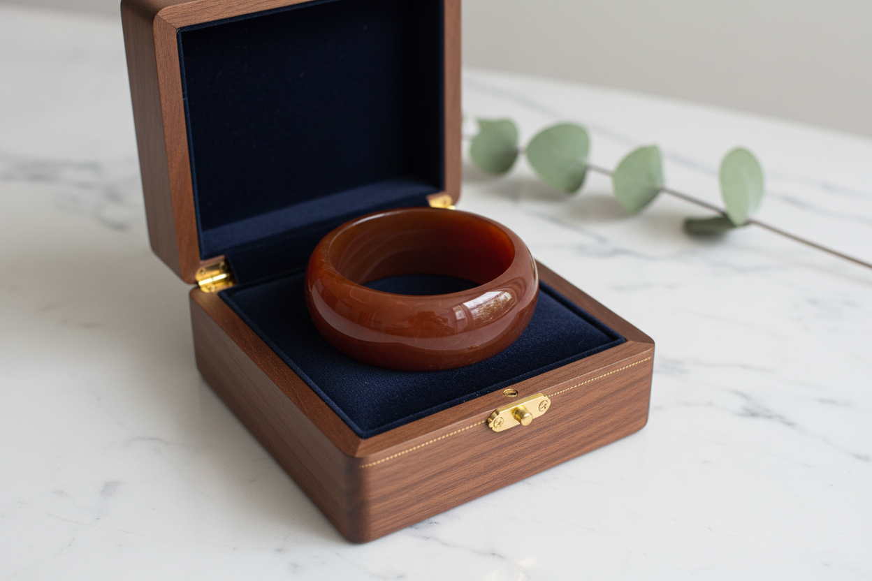 bracelet en résine marron