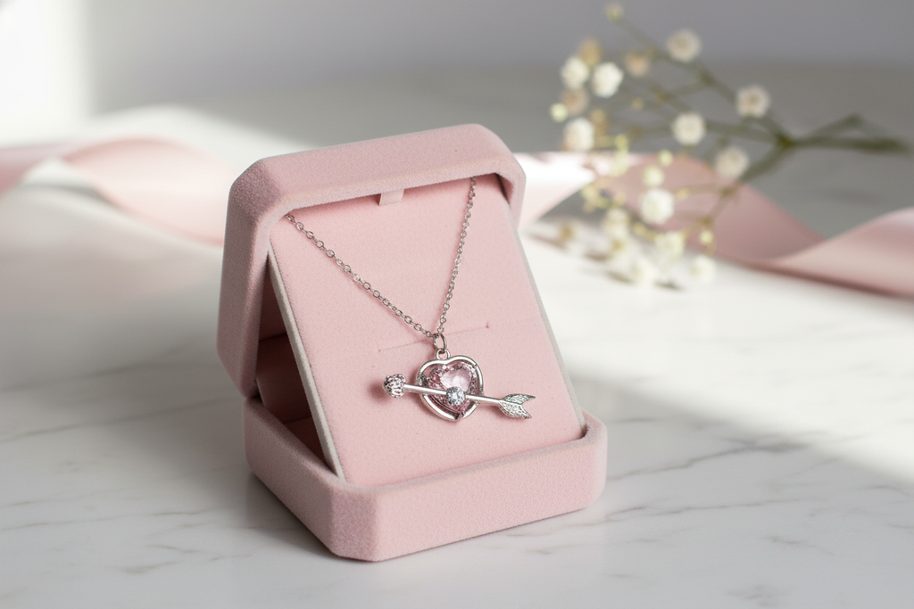 collier fléche coeur