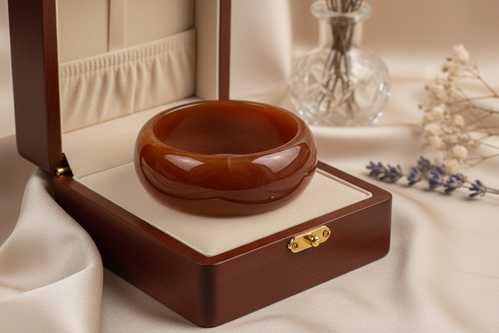 bracelet en résine marron