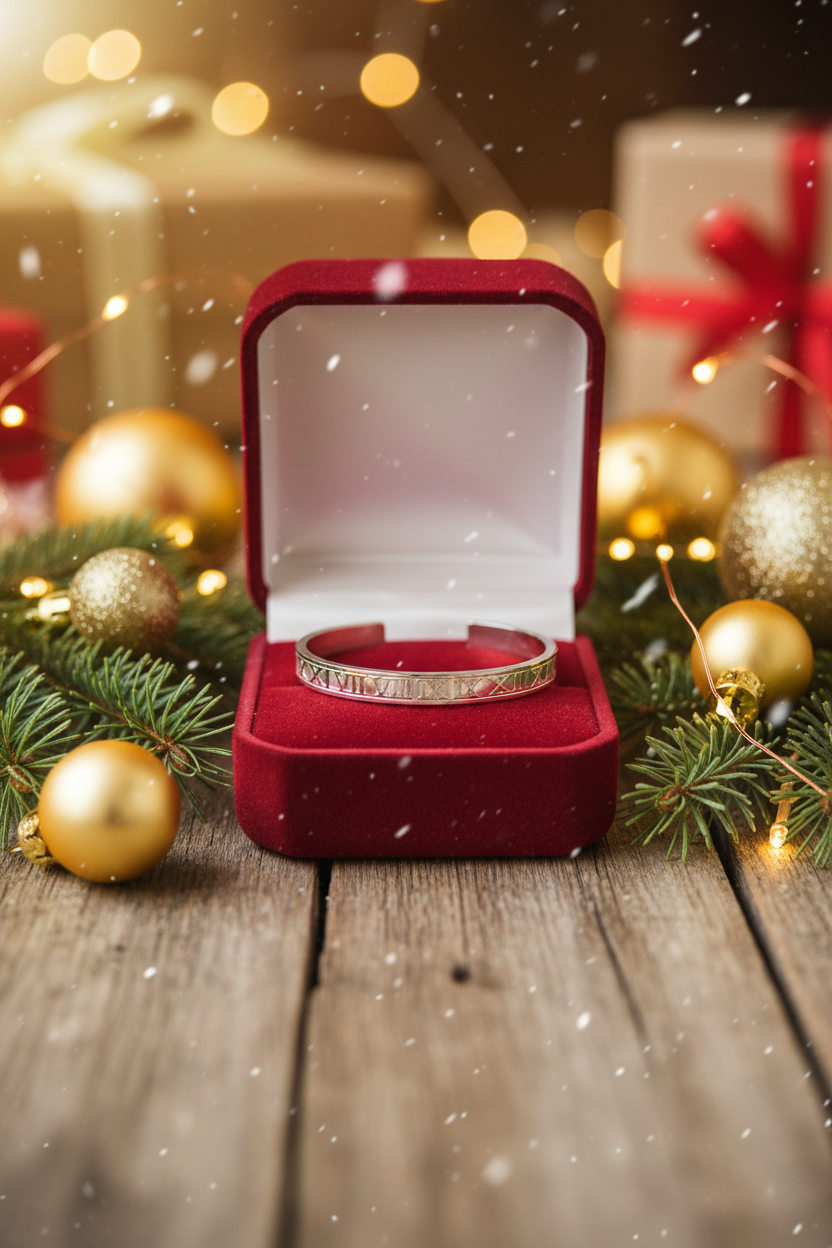 Bracelet chiffres romain acier inoxydable 304l