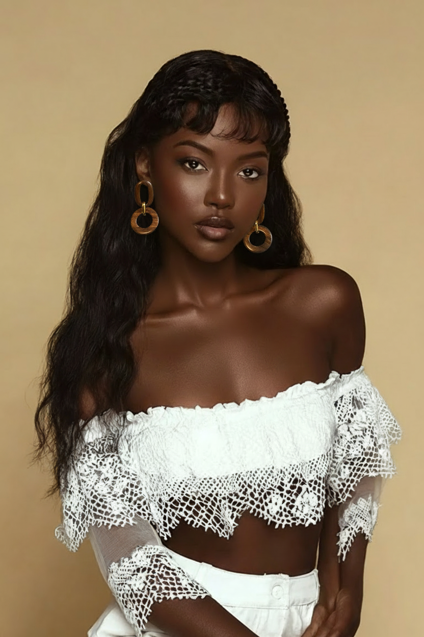 Boucle d’oreille en bois