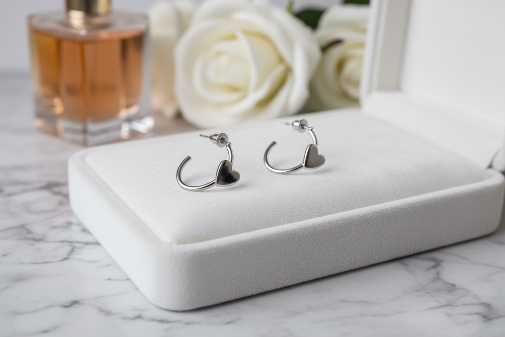 Boucles d’oreilles fantaisie cœur