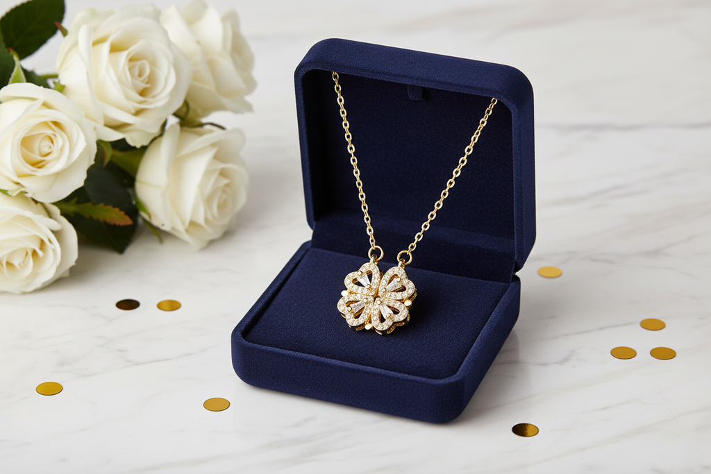 collier trèfle cœur