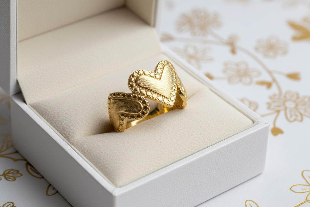 bague largue coeur