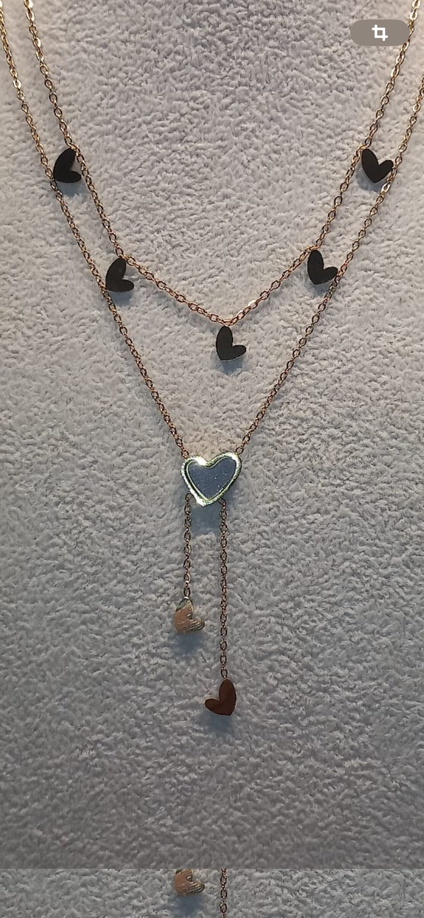 collier coeur tombant