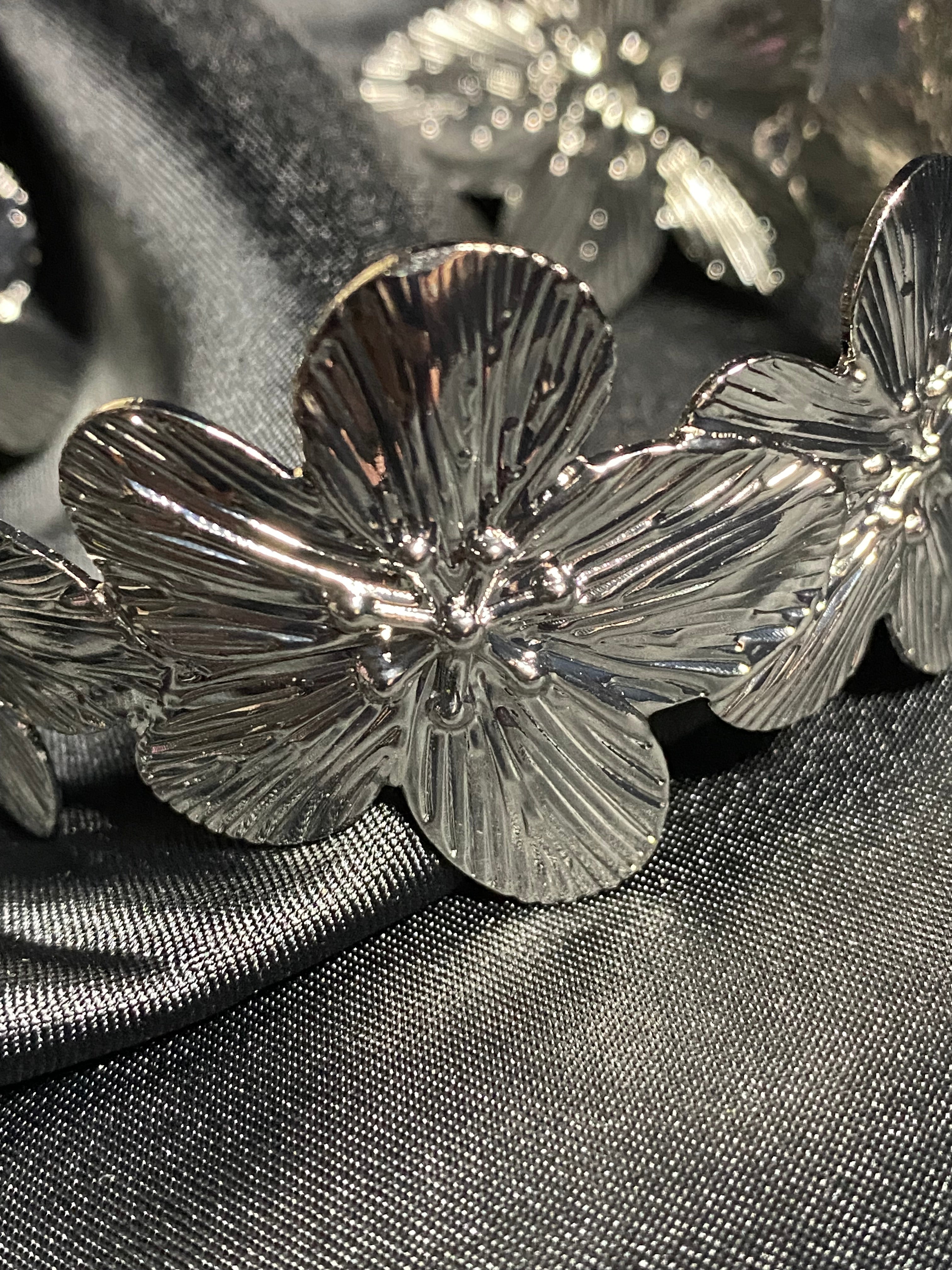 bracelet fleur argent