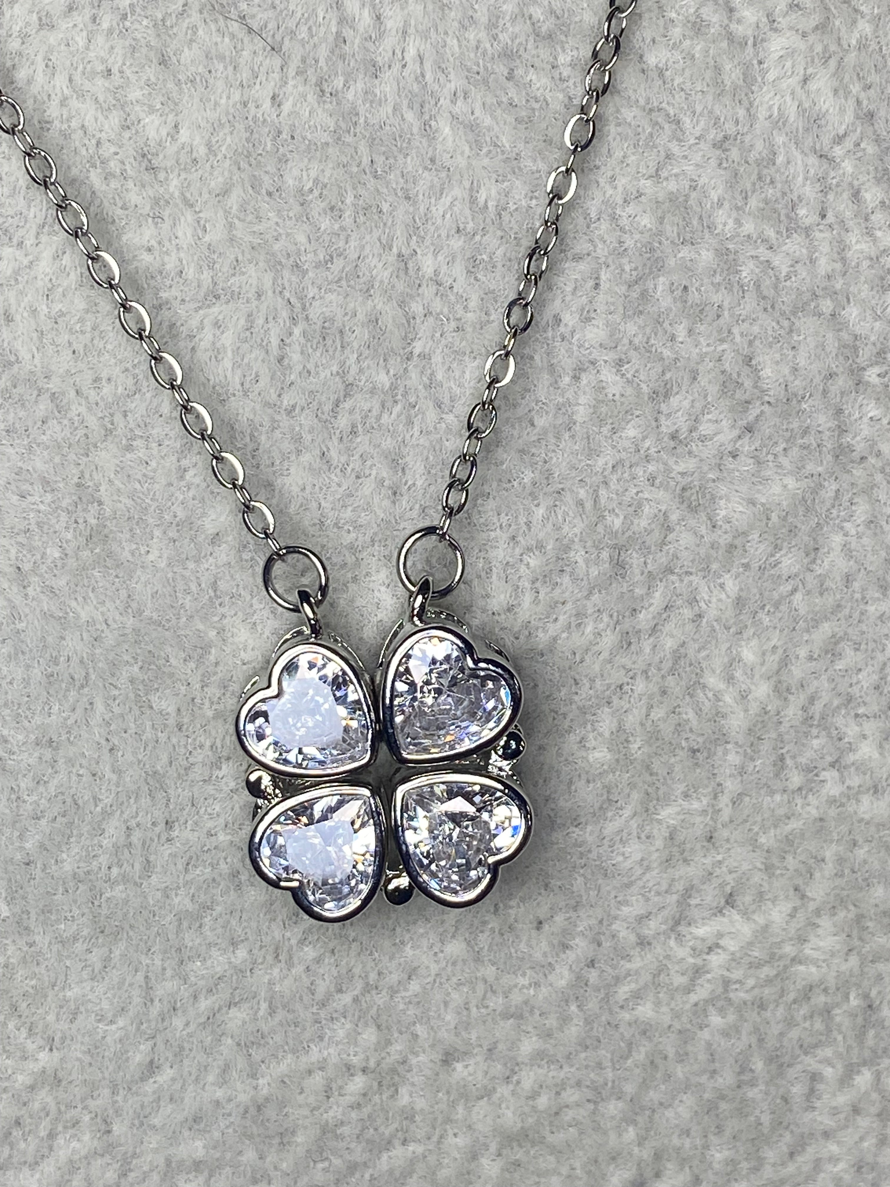 collier trèfle argent