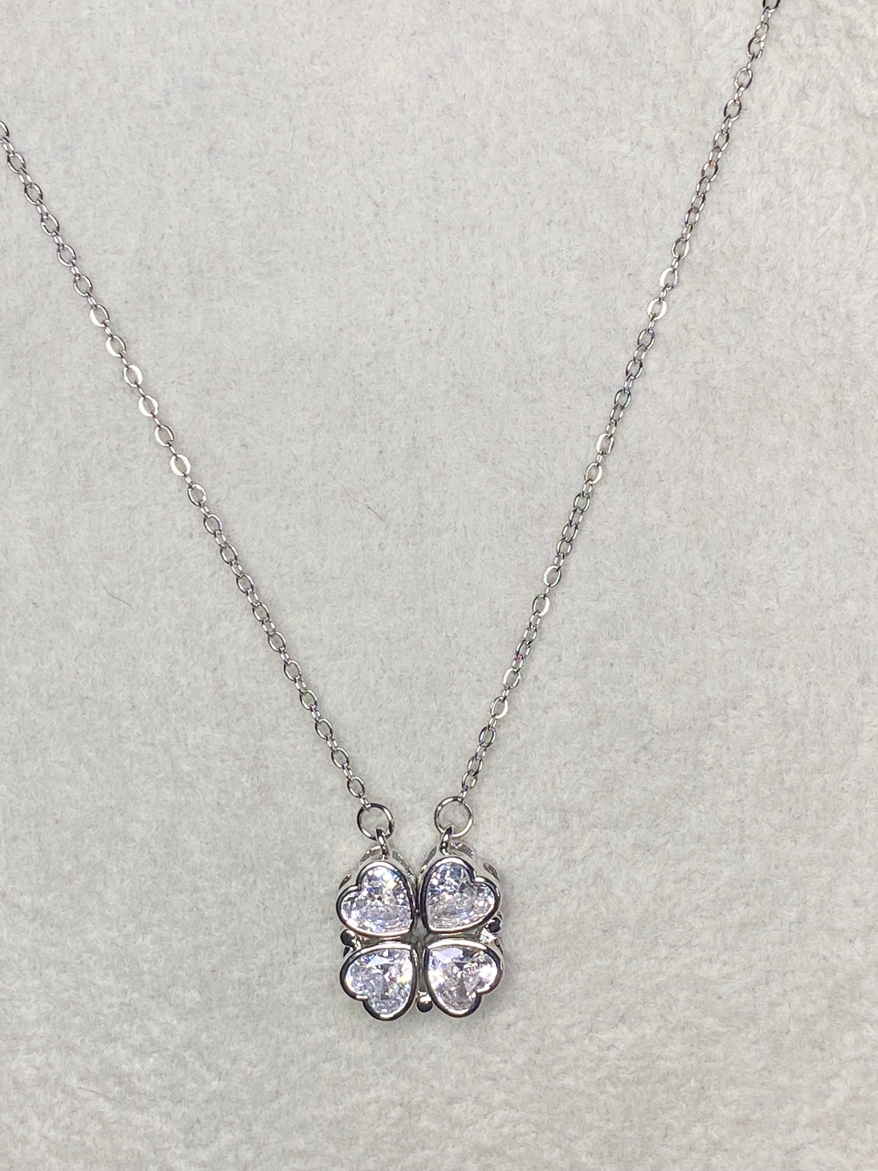 collier trèfle argent