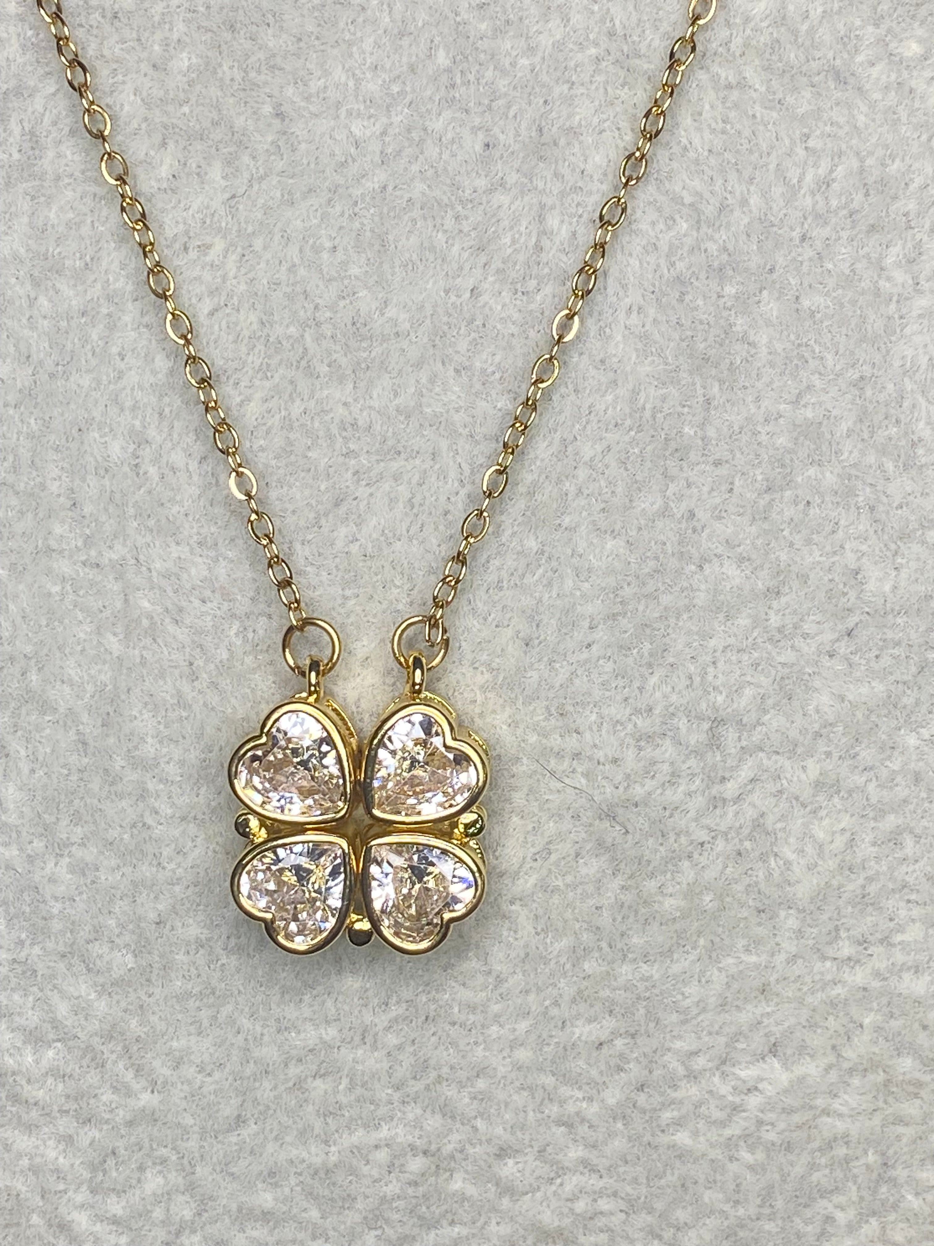 collier trèfle cœur