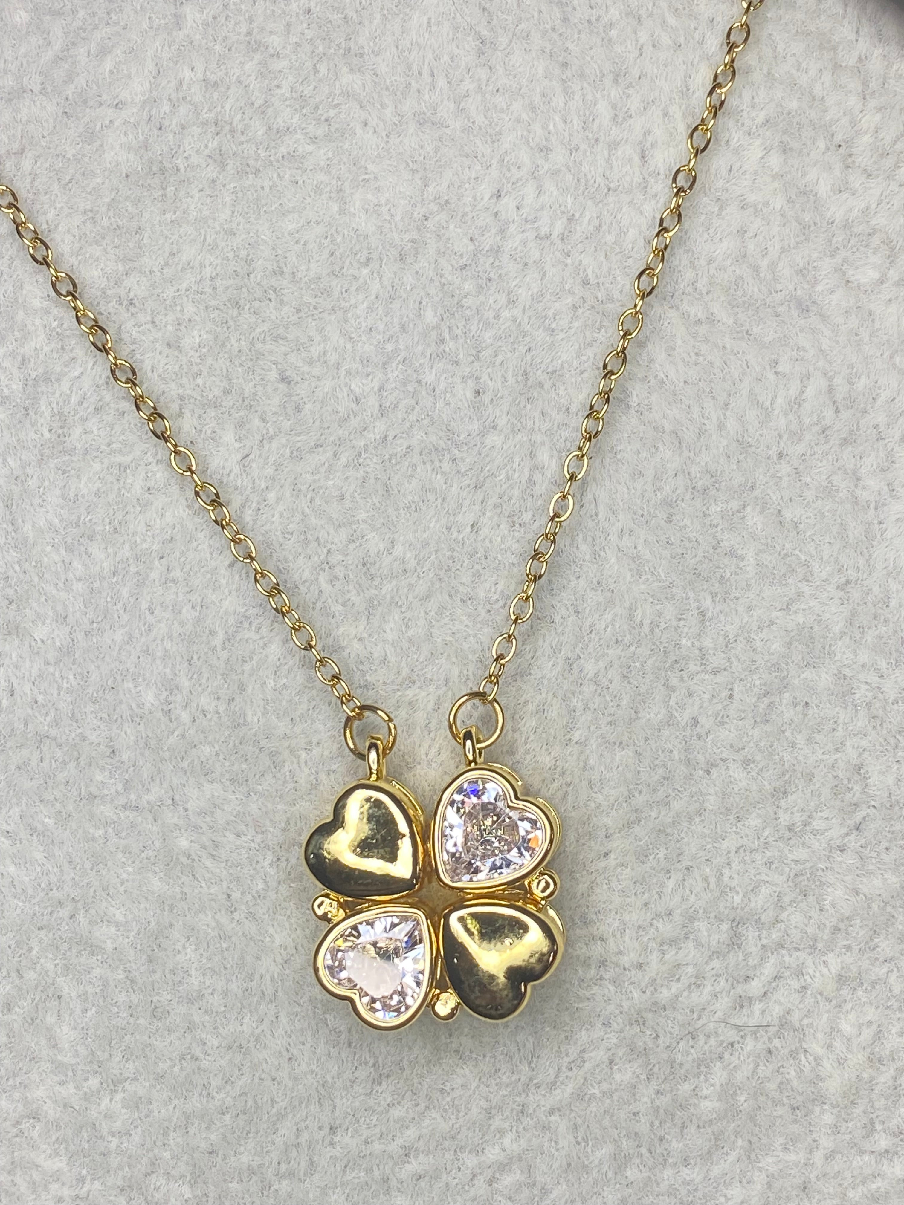 collier trèfle coeur