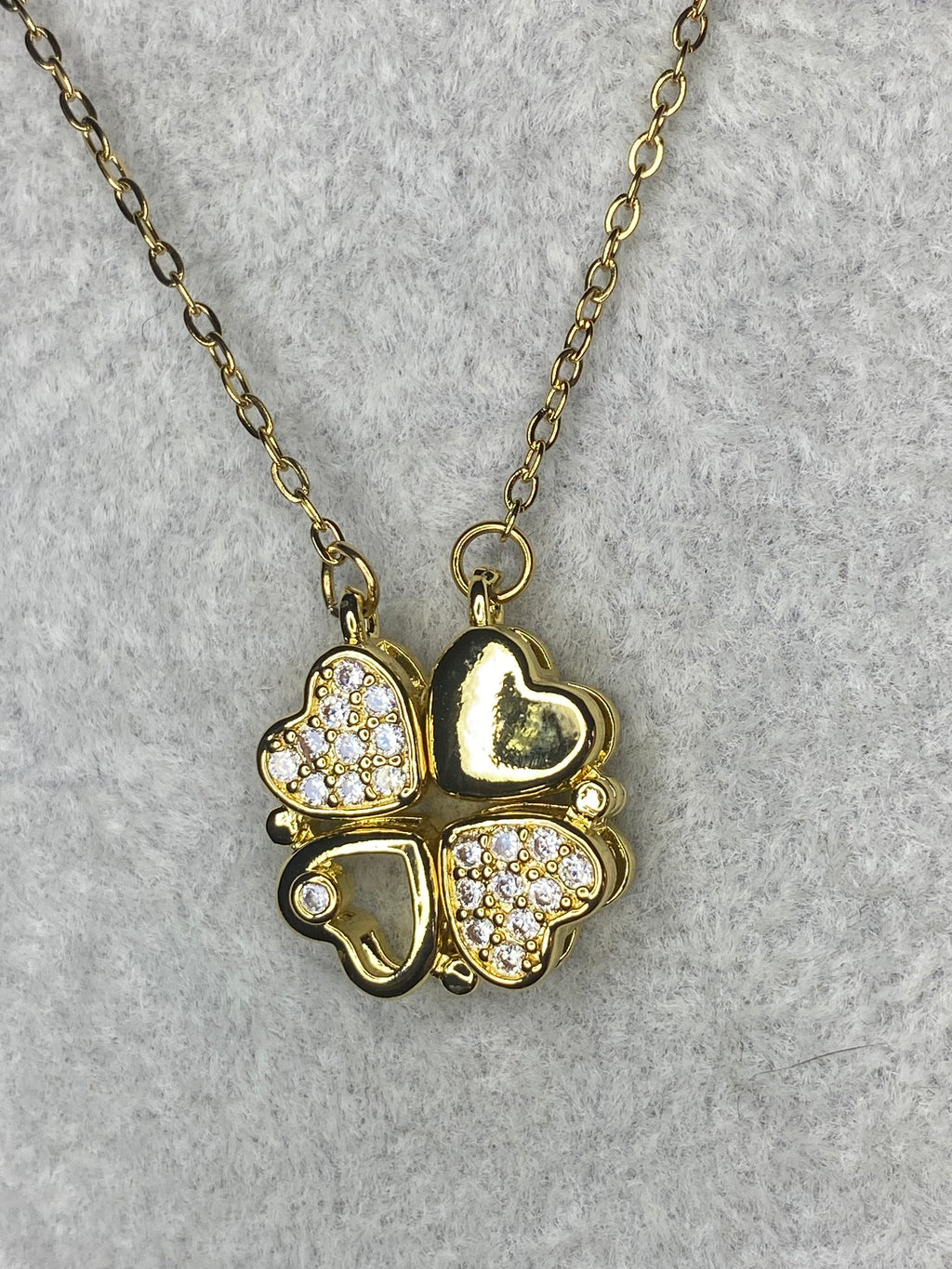 collier coeur trèfle