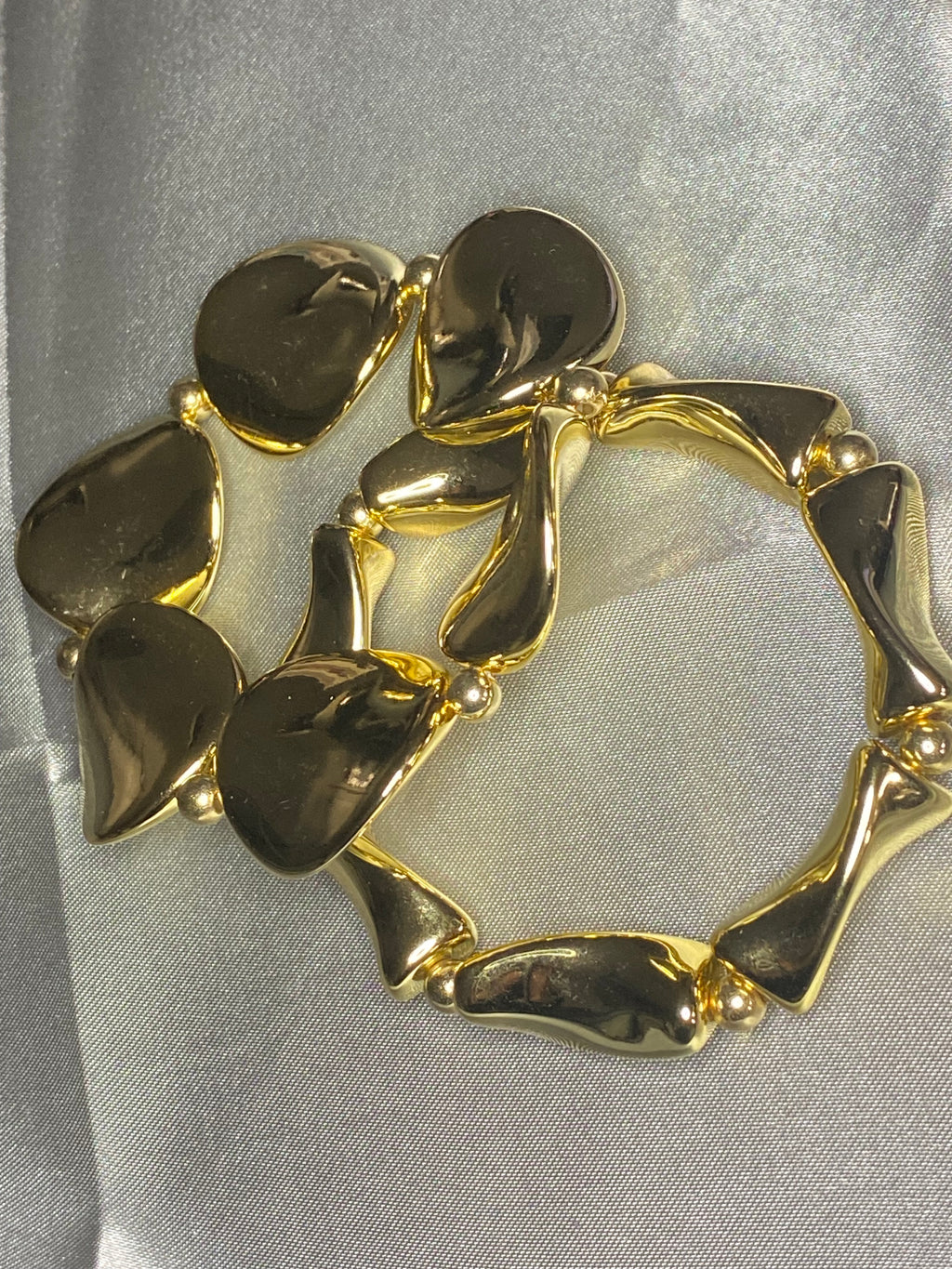 lot de deux bracelet géométrique doré