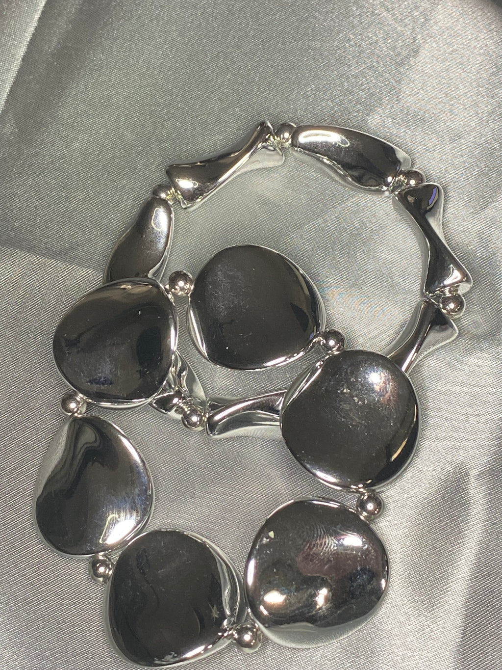 lot de deux bracelets géométrique argent