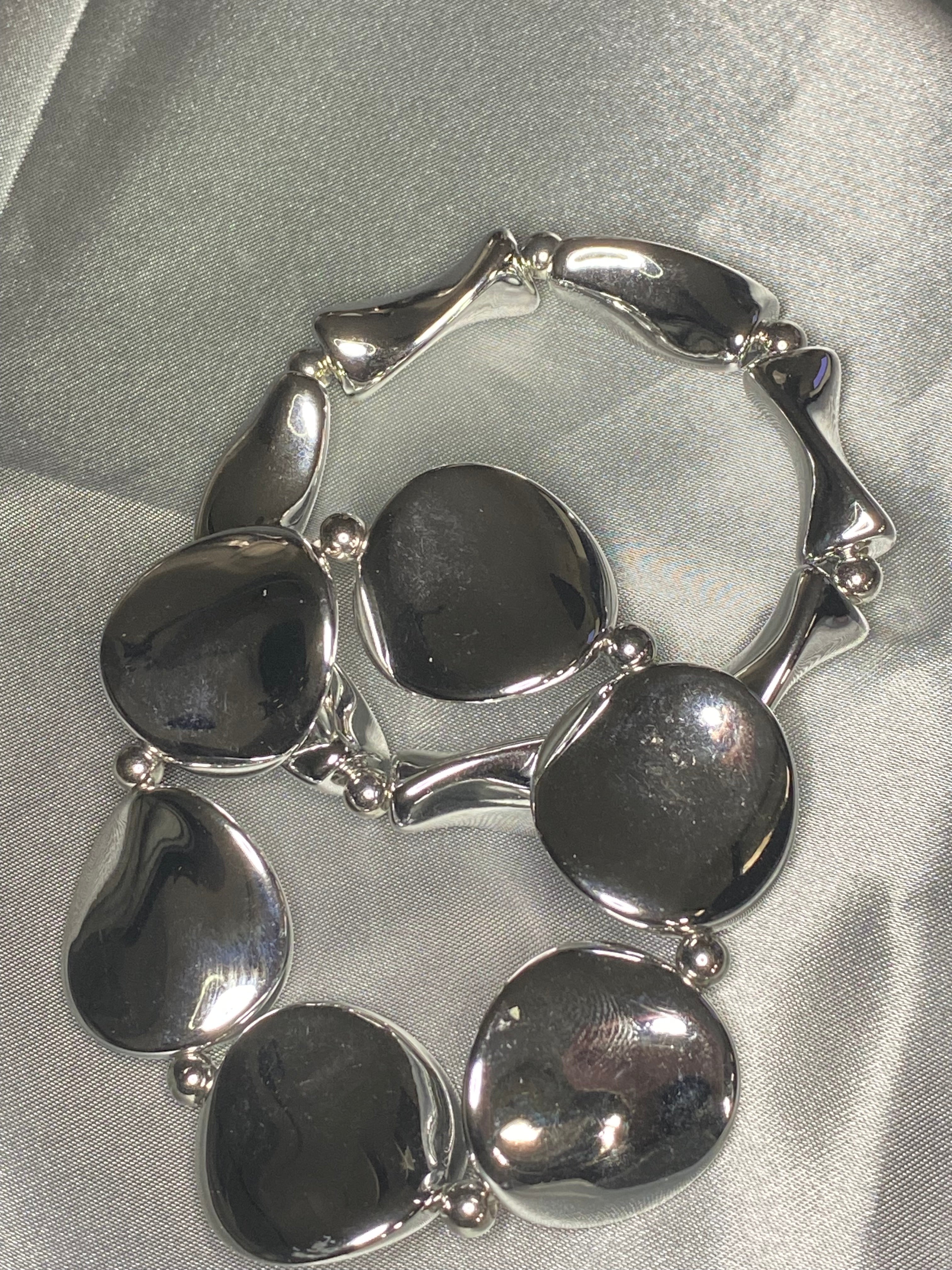 lot de deux bracelets géométrique argent