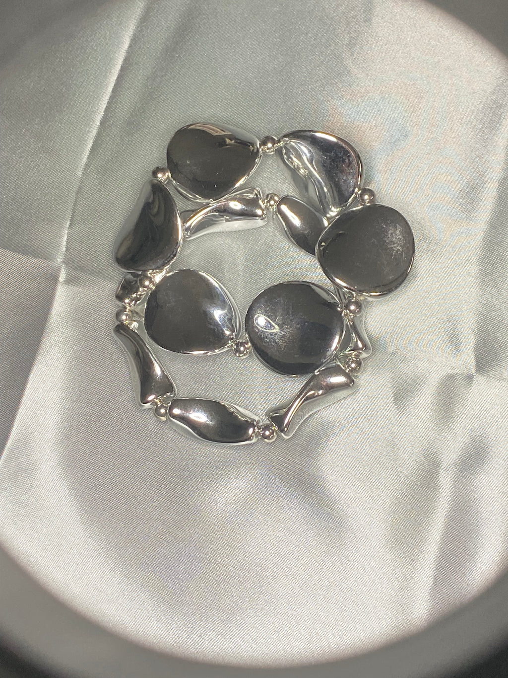 lot de deux bracelets géométrique argent