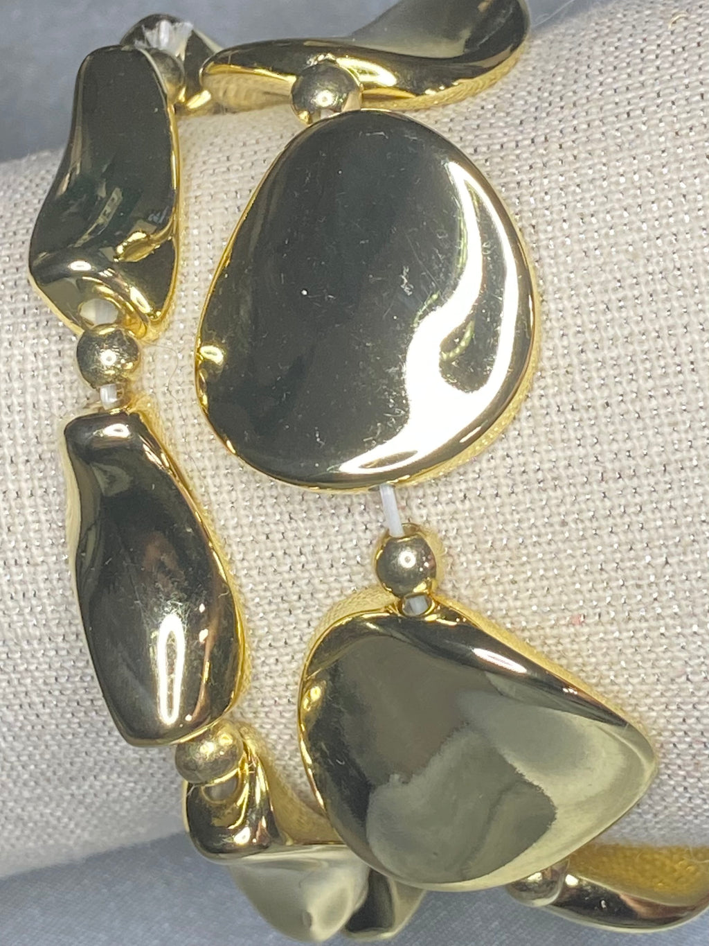 lot de deux bracelet géométrique doré