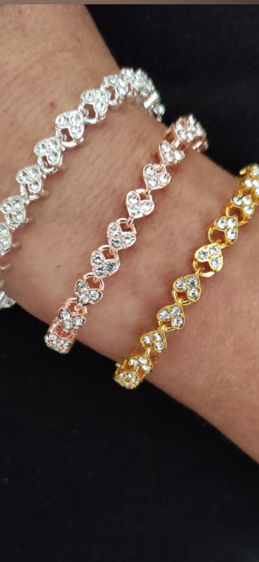 bracelet coeur rose